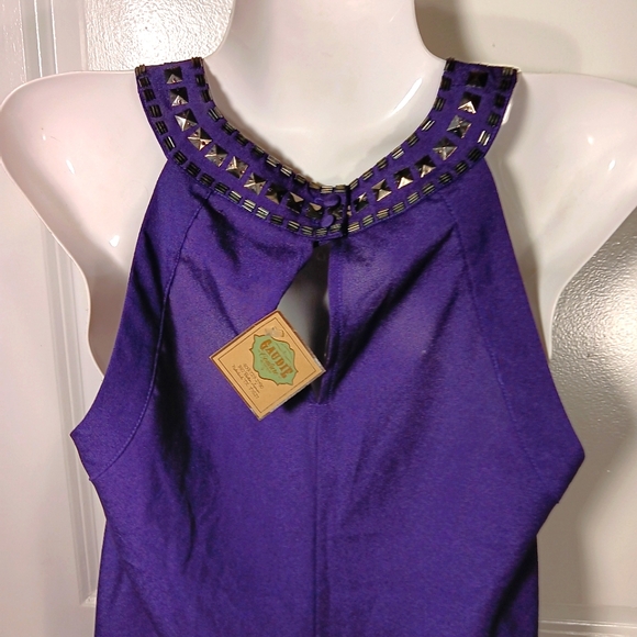 Gaudie pleated purple top NWT szS - Picture 6 of 7
